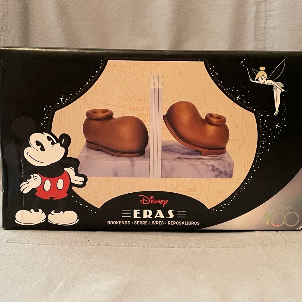 NEW Disney Parks 100 Years Eras Walt Disney‎ Studios Mickey Mouse Boots Bookends